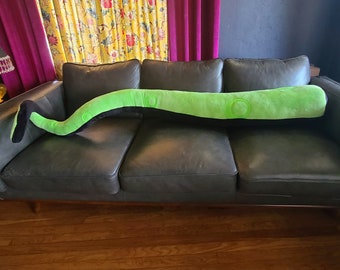 6.5' Giant Tentacle Plush - Black & Lime Green