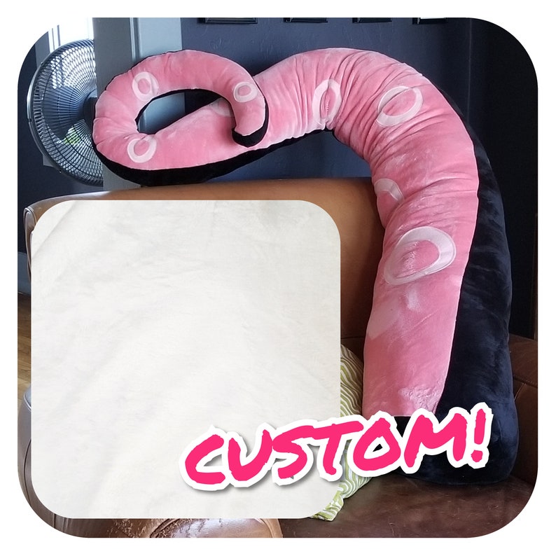 Giant Tentacle Plush Body Pillow Custom Order White Etsy