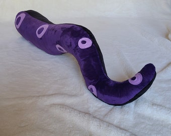 3' Tentacle Plush Pillow - Black & Purple