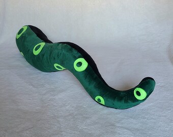 3' Tentacle Plush Pillow - Black & Green