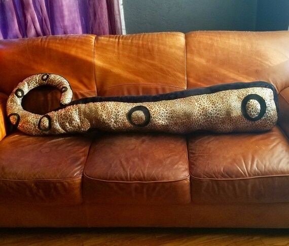 6 5 Giant Tentacle Plush Body Pillow Black Gold Etsy
