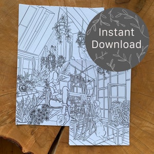 Digital Download - Colouring pages - cosy botanicals