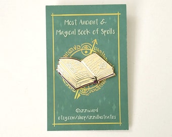 Open Spellbook Enamel Pin Badge