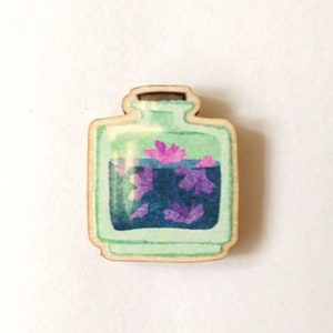 Wooden Potion Bottle Pins: Green