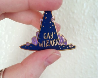 Gay Wizard Enamel Pin Badge