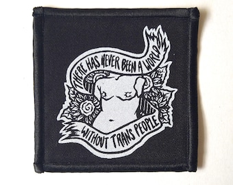 Trans Pride 8cm Square Fabric Patch
