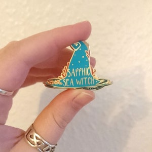 Sapphic Sea Witch Enamel Pin Badge