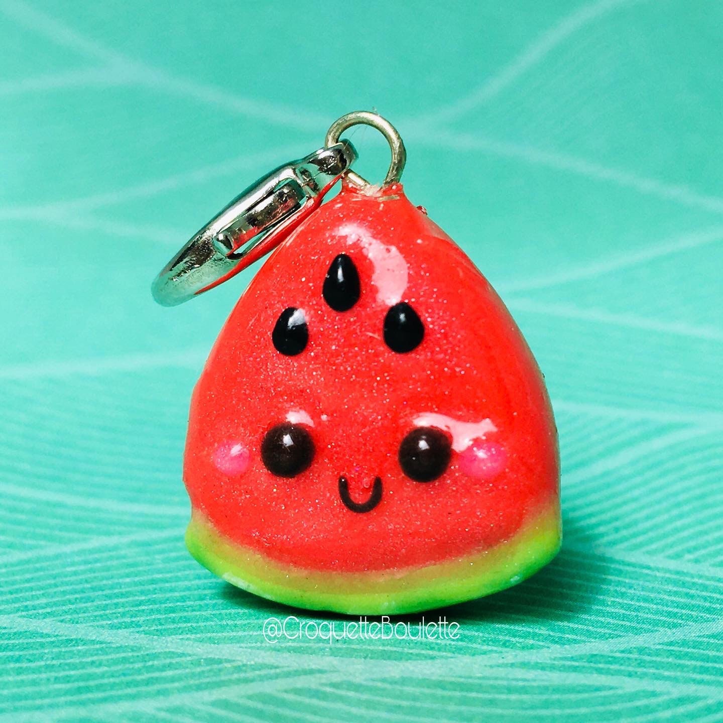 Keychain Fruit Charms to Hang in Polymer Clay: Pineapple Apple Pear  Watermelon Orange Lemon Peach Strawberry Mango. Fimo 
