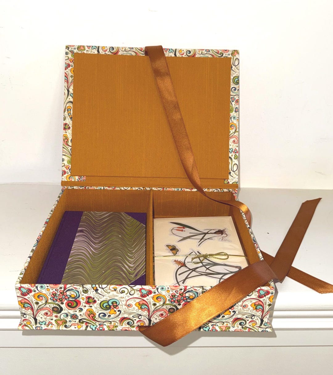 Handmade Decorative Paper Gift Box With Journal and Stationary - Etsy