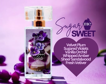 Velvet Plum & Sugared Violets Perfume | Gourmand, Dessert | Organic| Perfume Oil