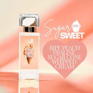 Peach Sugar Cone Perfume | Gourmand, Dessert | Organic| Perfume Oil