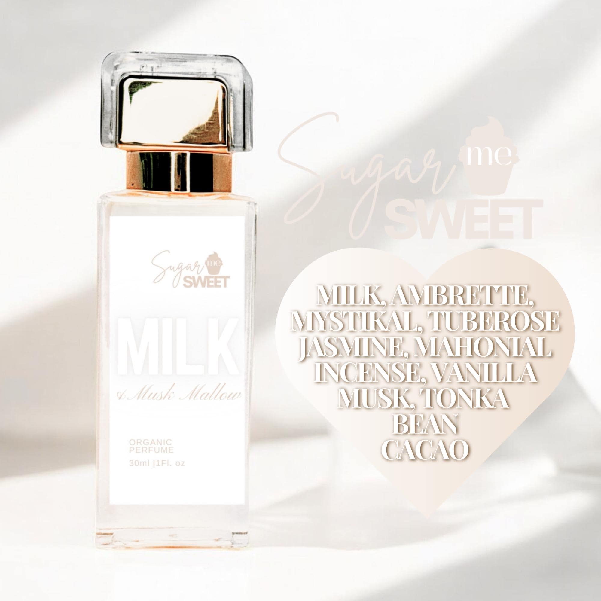 Milk & Musk Mallow Perfume | Gourmand, Dessert | Organic| Perfume Oil