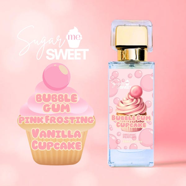 Bubblegum Cupcake Perfume | Gourmand, Dessert | Organic| Perfume Oil
