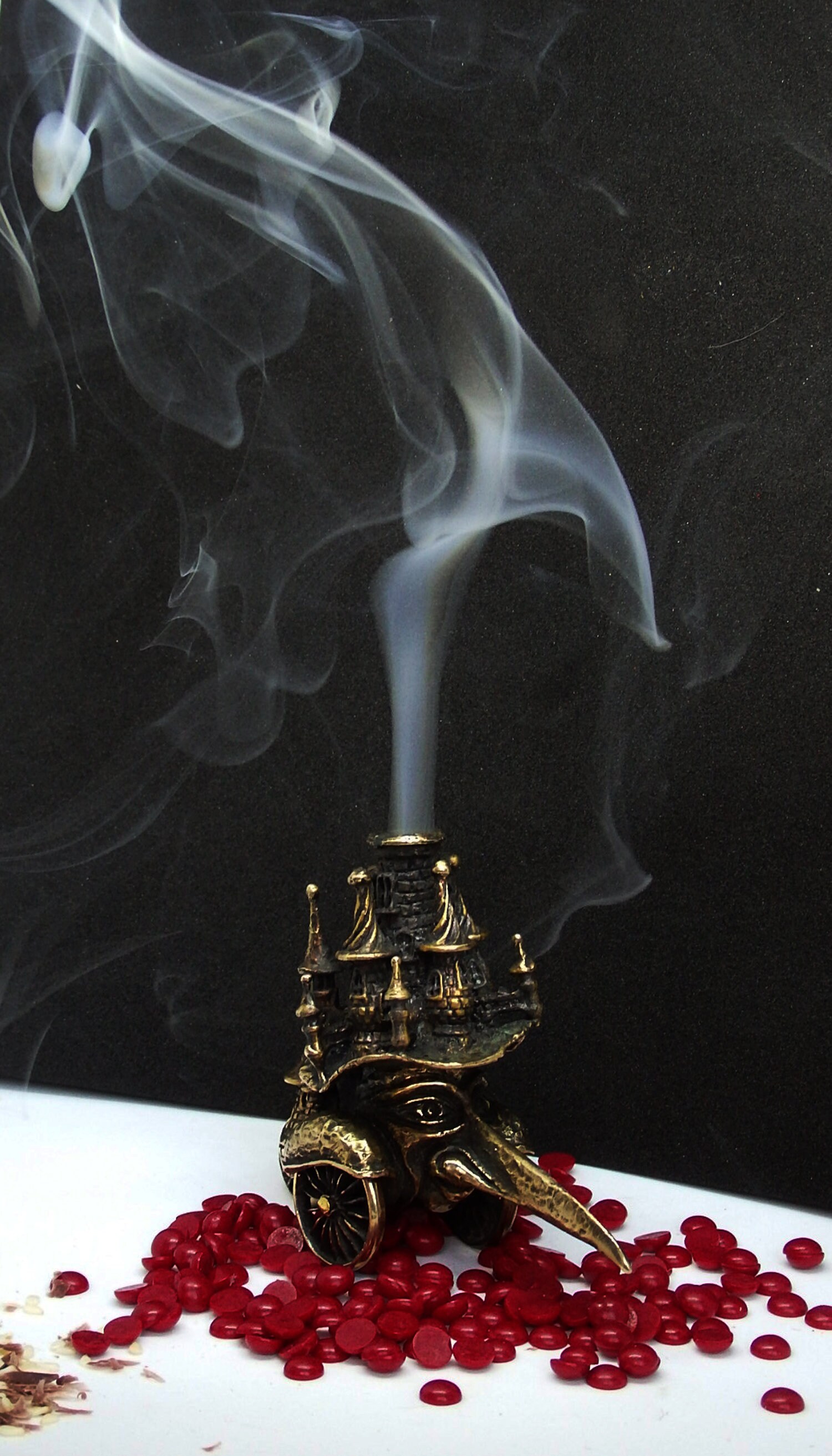 Incense Holder nose, Handcrafted Amazing Magical Creature, Bronze Casket for Little Things