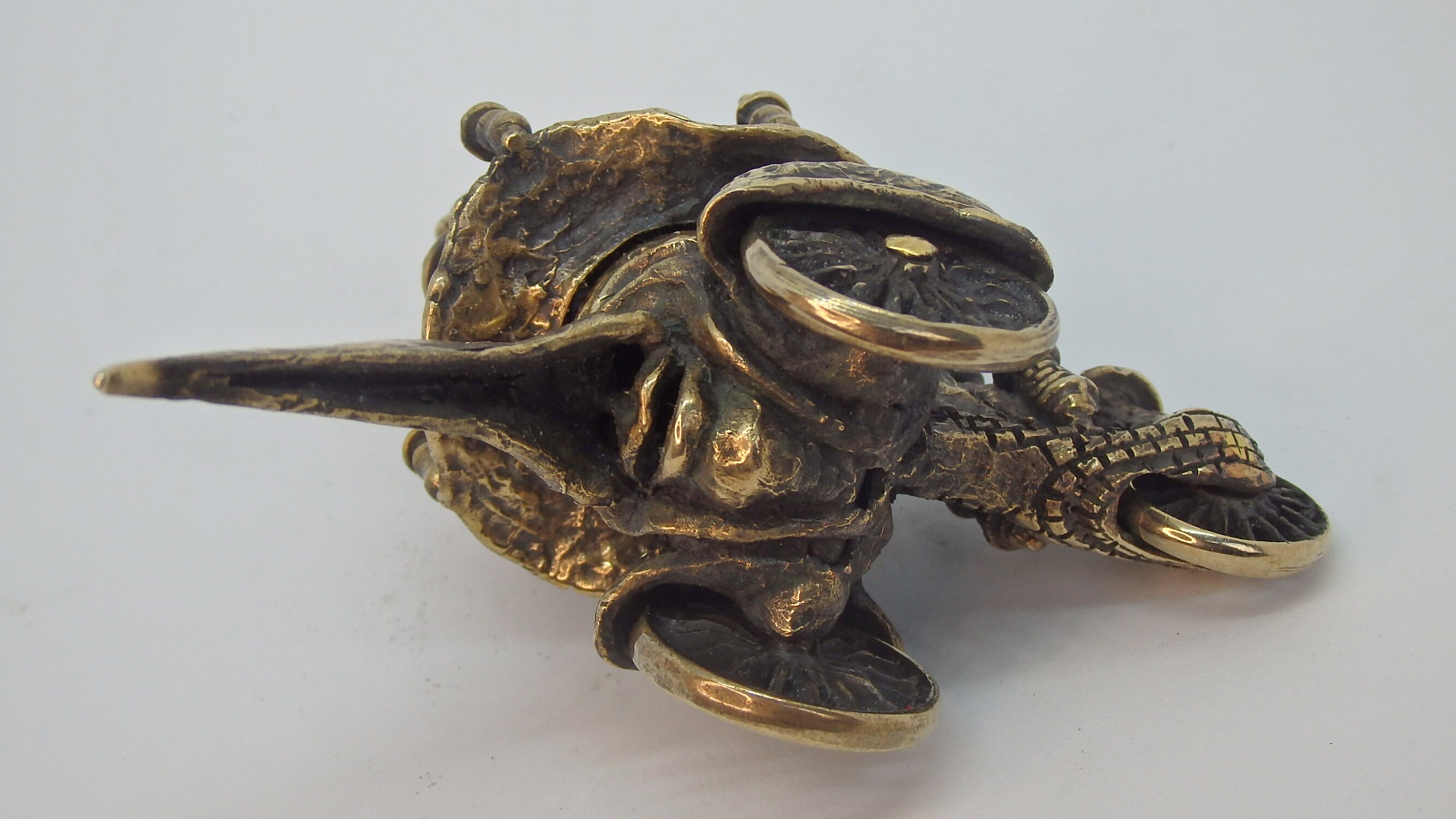 Incense Holder nose, Handcrafted Amazing Magical Creature, Bronze Casket for Little Things