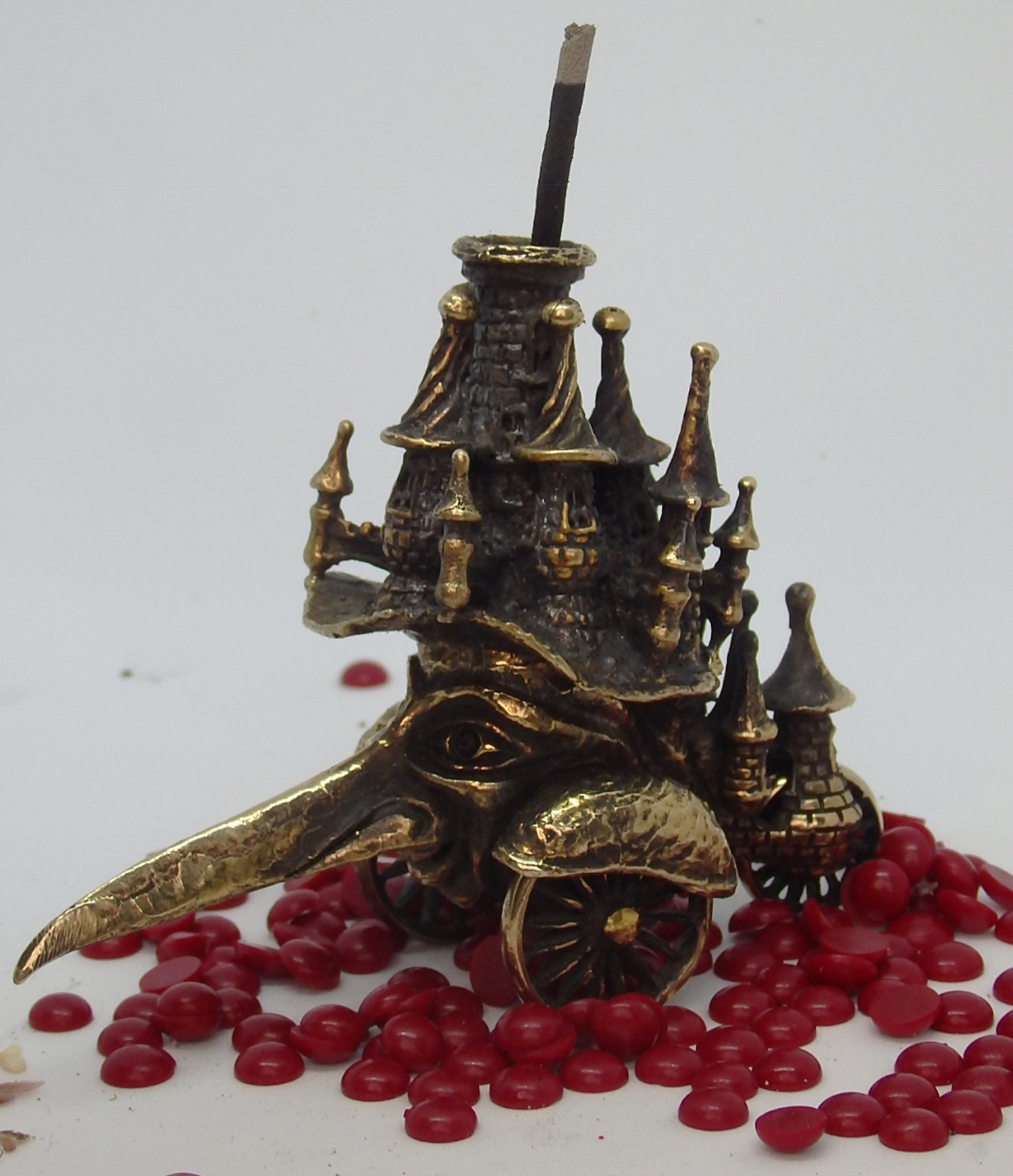 Incense Holder nose, Handcrafted Amazing Magical Creature, Bronze Casket for Little Things