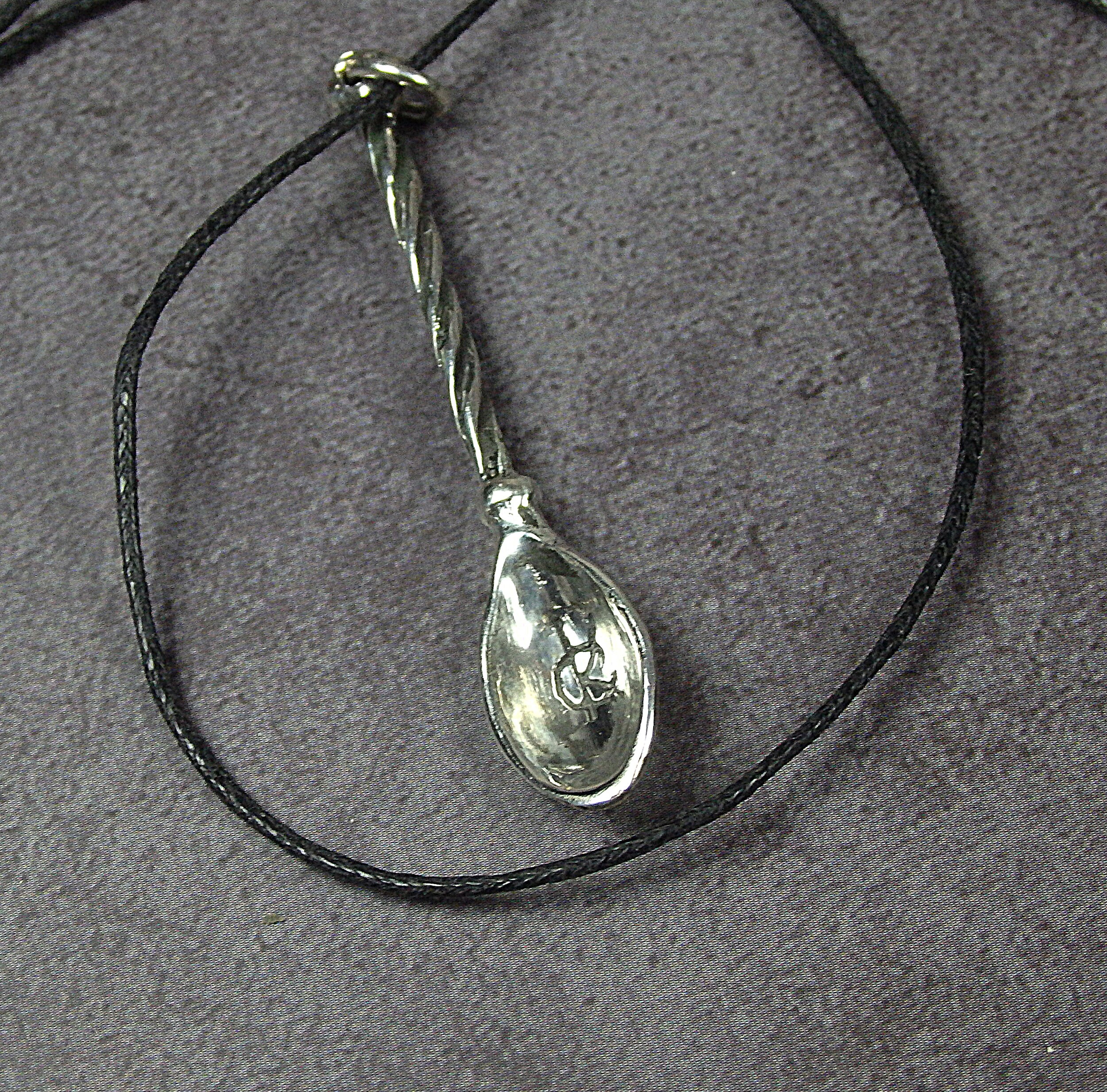 Small silver spoon small funny handmade jewelry silver