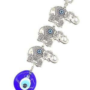 Accessoire de maison triple éléphant Evil Eye #5279