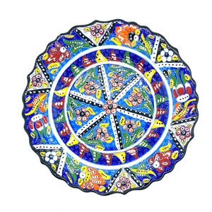 Handmade  Decorative Turkish Ceramic Plate (10 inch)