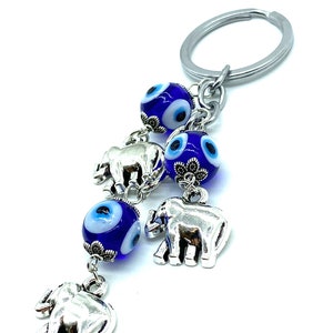 Elephant Key Chain - Evil Eye Accessories #1293