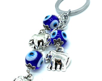 Elephant Key Chain - Evil Eye Accessories #1293
