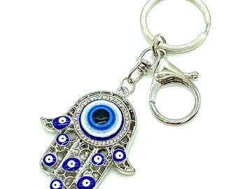 Hamsa Hand Evil Eye Key Chain for Protection and Healing #1346
