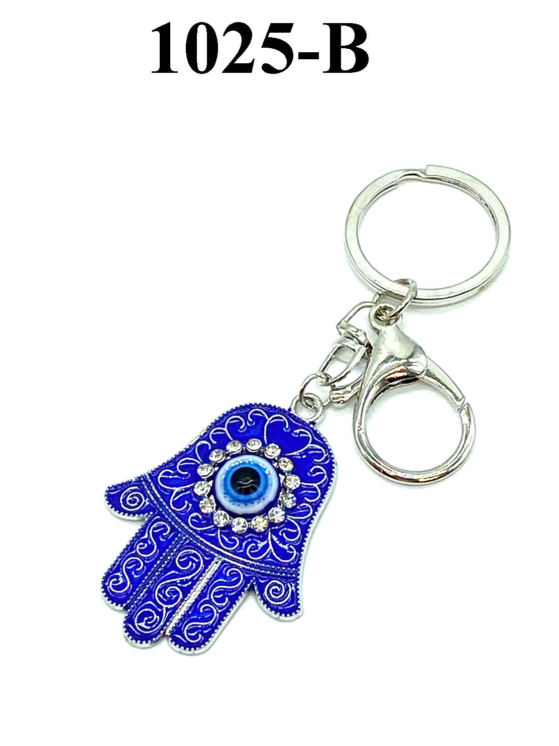 Turkish Evil Eye Hamsa Hand Key Chain for Protection and - Etsy