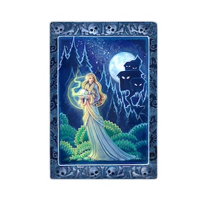 Vasilisa la belle carte postale, Fairest Witch-Hunters, Contes de Fées Russes, Skazka, Frog Princess, Baba Yaga, mauvaise belle-mère, Ivan Bilibin