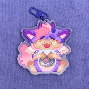 Custom Hungry Furry Shaker Keychain 3.5 inch