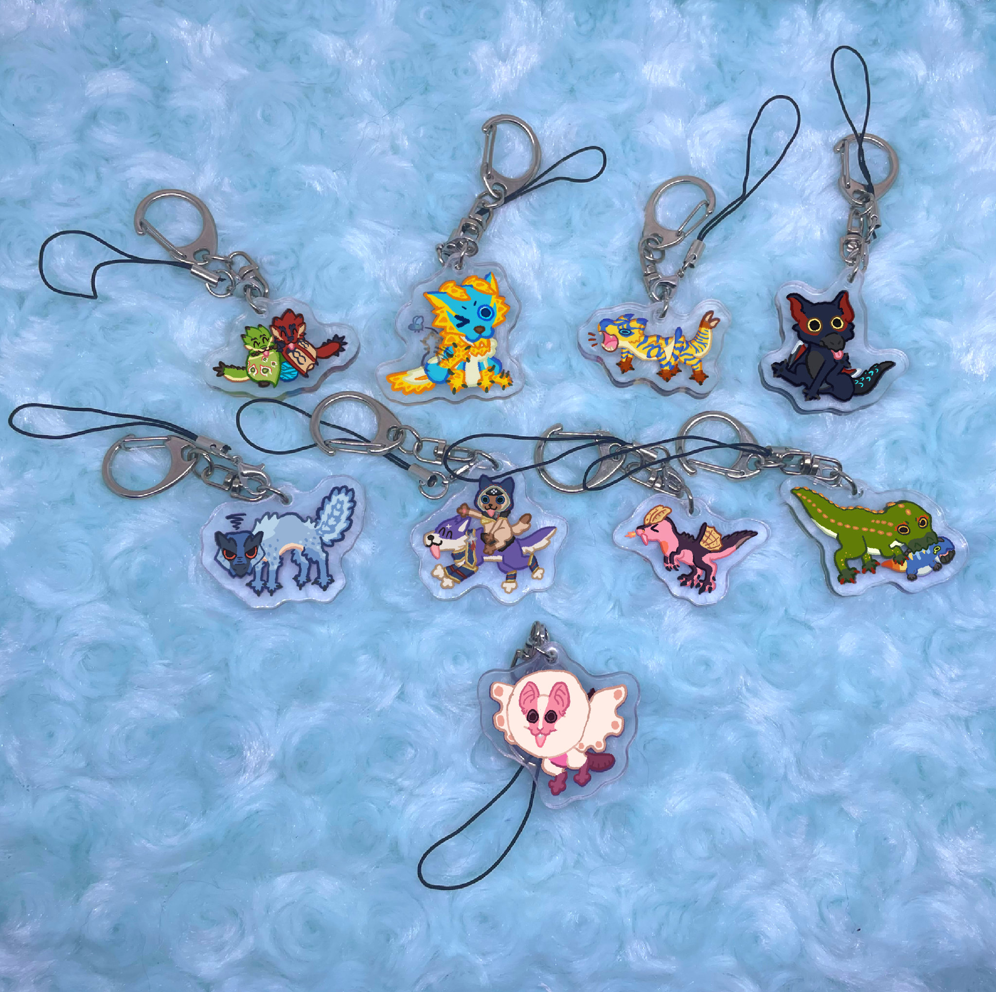 MHW monster keychain