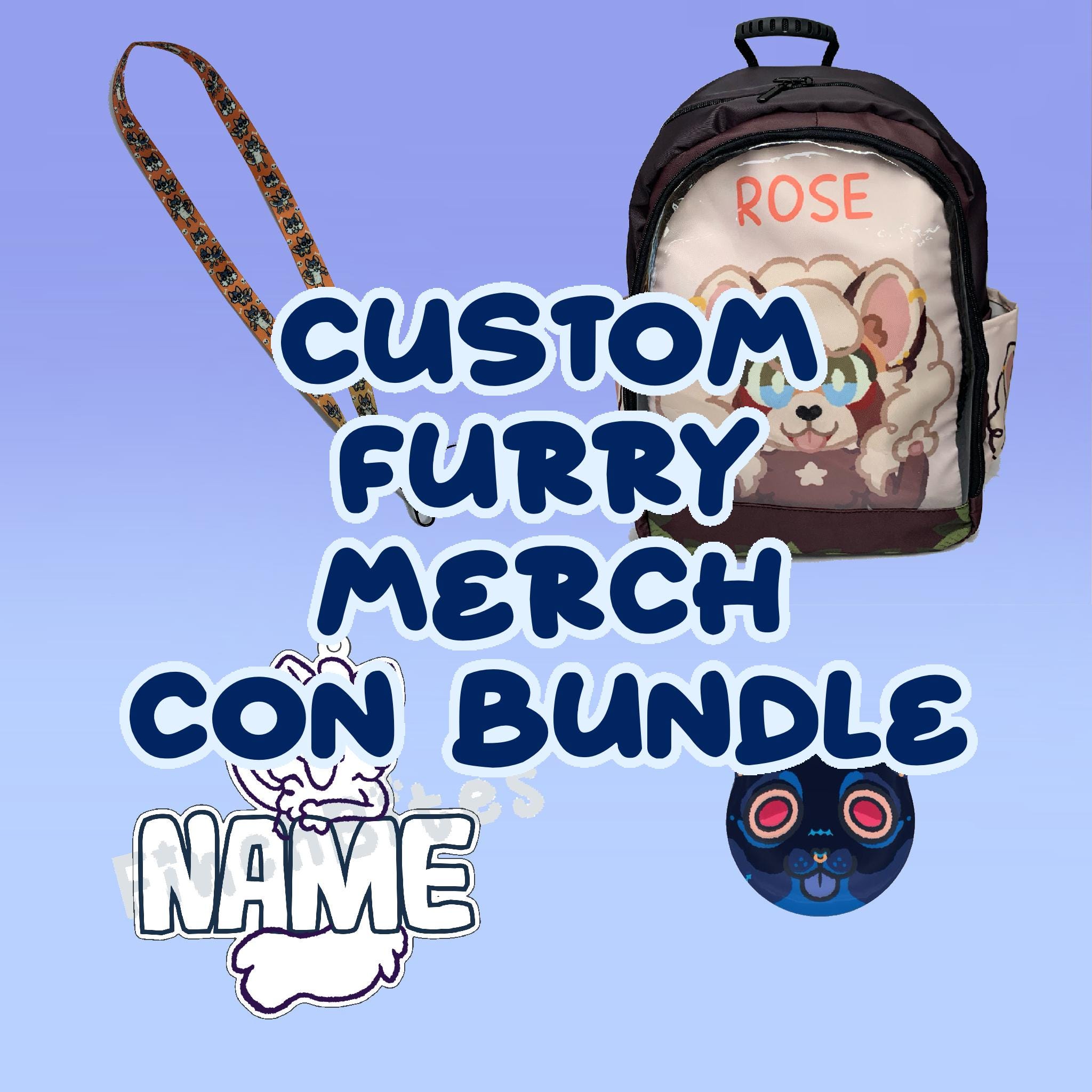 Custom furry con merch bundle