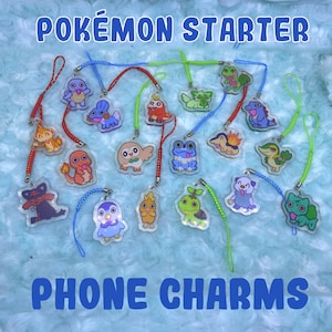 PKMN starter mini acrylic keychains “1.5 in” acrylic with clasp