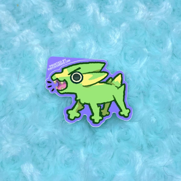 Silly goofy electric dog poke pegatina electrike inspirado