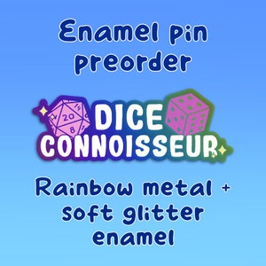 Dice connoisseur rainbow enamel pin PREORDER