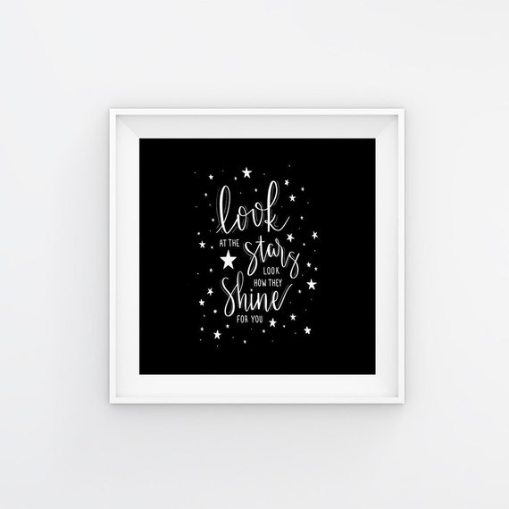 Look at the Stars Digital Printable Wall Art Stars Etsy Australia