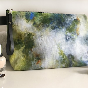 FOREST LIGHT~かわいいメイクアップバッグ、グリーンバッグ、旅行用オーガナイザー、化粧品キット、トイレタリーキット、クラフトキャリーオール、女性への素晴らしいギフト、アート愛好家へのギフト