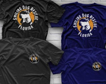 New Smiling dog rescue  T-shirt Size S-4XL Birthday Present  Unisex Clothing Summer