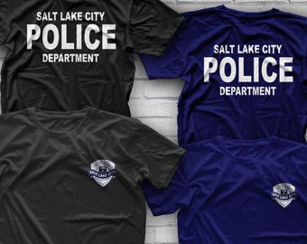 New SALT LAKE city police departement SWAT Utah Black T-Shirt S-4XL  Birthday Present  Unisex Clothing Summer