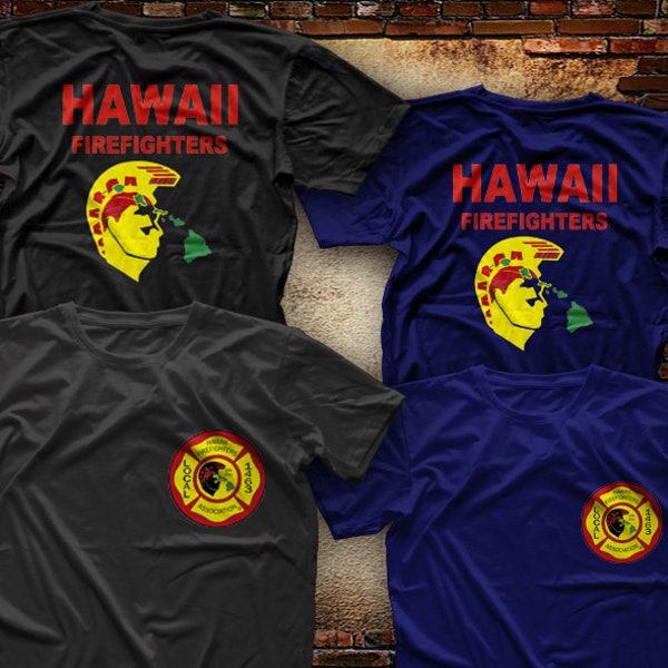 Hawaii Fire Fighters Association IAFF US T-shirt Size S-2XL Birthday Present For Men Gift Father Day Clothing Summer