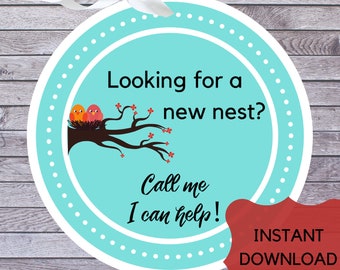 Real Estate Valentines Gift Tags Printable Candy Gift Tag Etsy