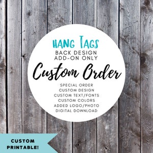 Custom Back Design for Gift Tags Printable Add-on Only | Download Real Estate Pop By Gift Tag | Personalized Pop-by Hang Tag