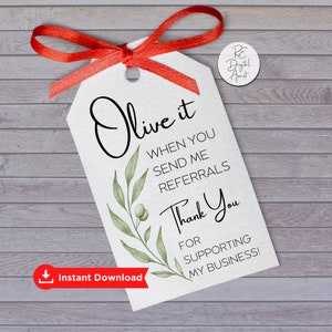 PRINTABLE Olive Pop By Tags Business Referrals, Real Estate Insurance Mortgage Lender Favor Label Sticker Download, Agent Broker Marketing