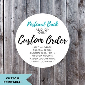 Design de cartão postal personalizado VOLTAR (complemento) - Reservado