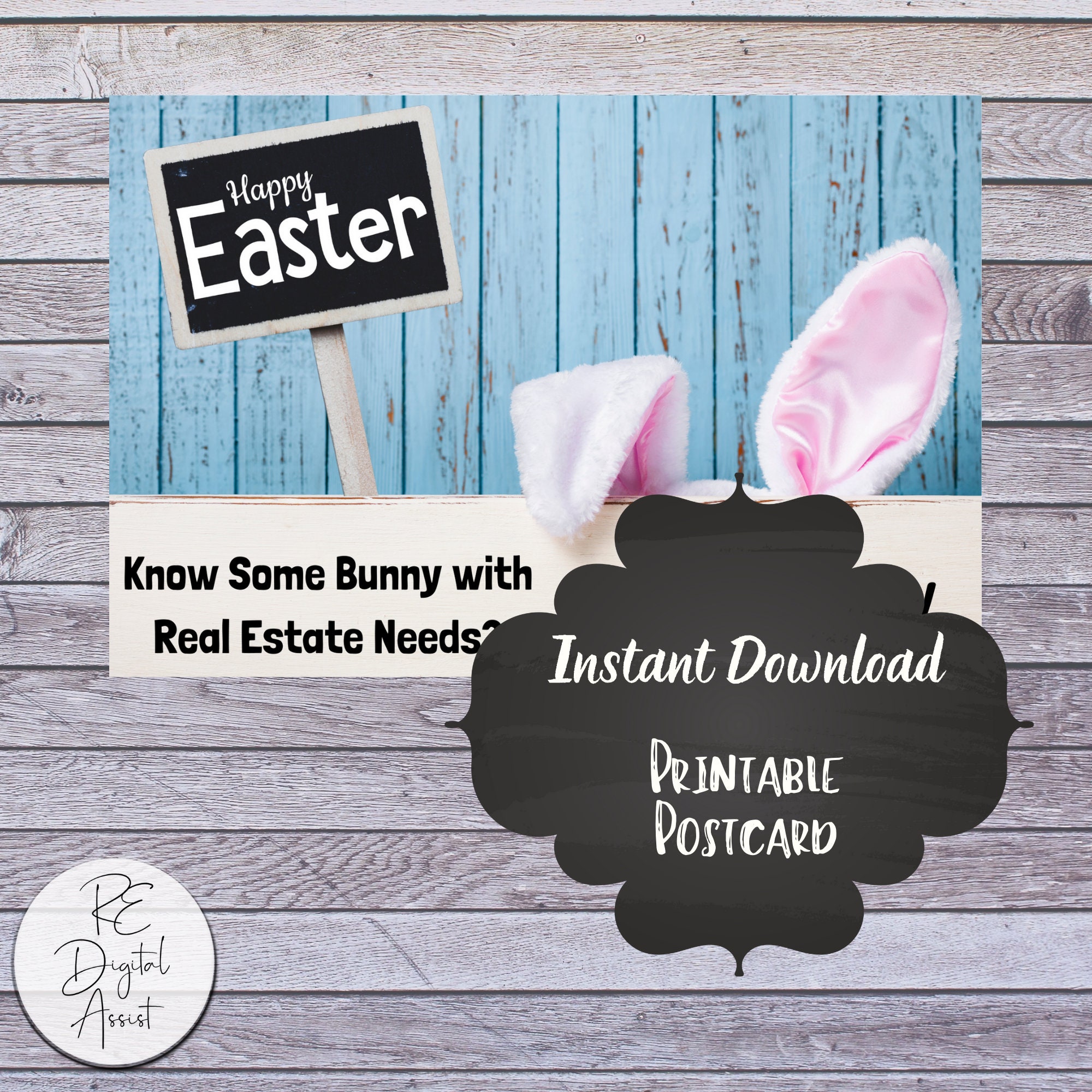 Easter Real Estate Postcard Front All Ears Spring Pop by Tag Etsy
