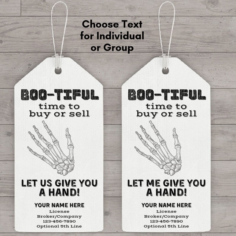 Halloween Give You Hand Real Estate Printable Trick or Treat Etsy