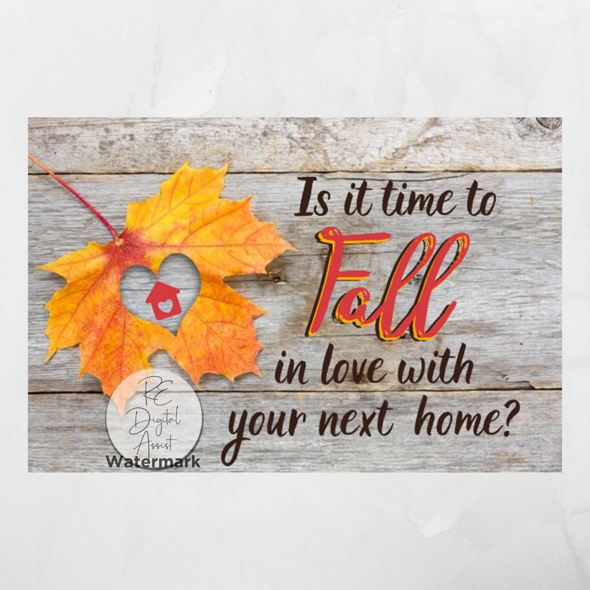 Fall Real Estate Sellers Postcard Front, Farm Fall September October ...