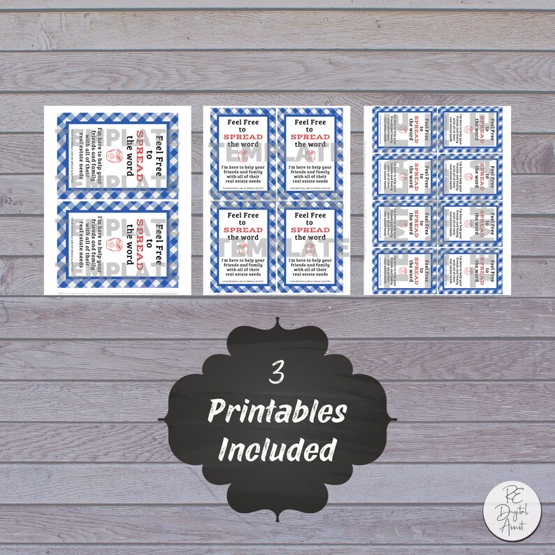 PRINTABLE Jam Spread Real Estate Pop by Gift Tags Neighbor Etsy