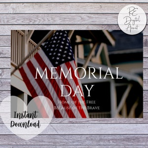 Memorial Day marketing immobilier 4 x 6 drapeau maison carte postale, étiquette de carte postale entreprise ferme d'été, événements patriotiques mai carte postale PDF