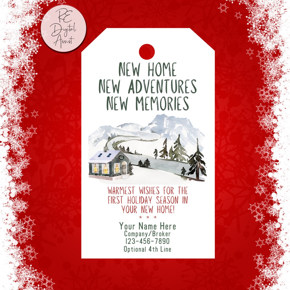 Christmas New Home Gift Tag Personalized Real Estate Holiday Etsy Canada