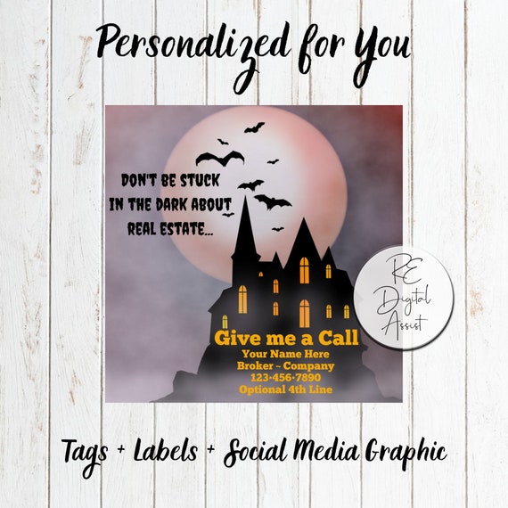 Halloween Real Estate Marketing Tags Labels Social Media ...